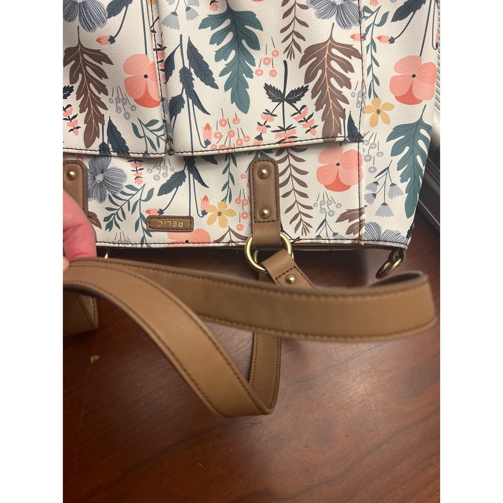 Relic floral purse‎ bag brown handle tote - Picture 9 of 12